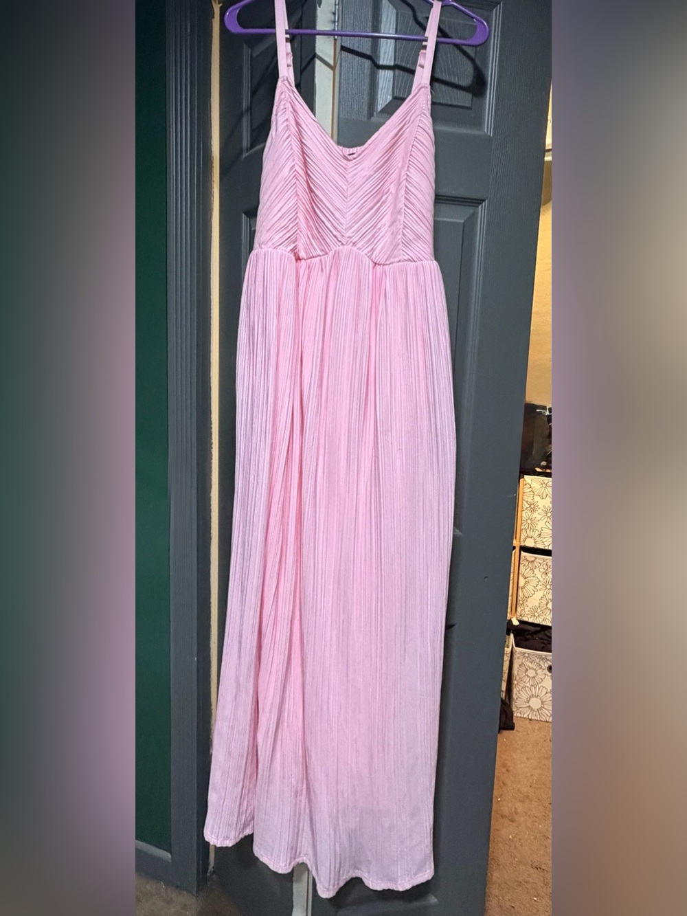 torrid Pink Pleated V-Neck Dress